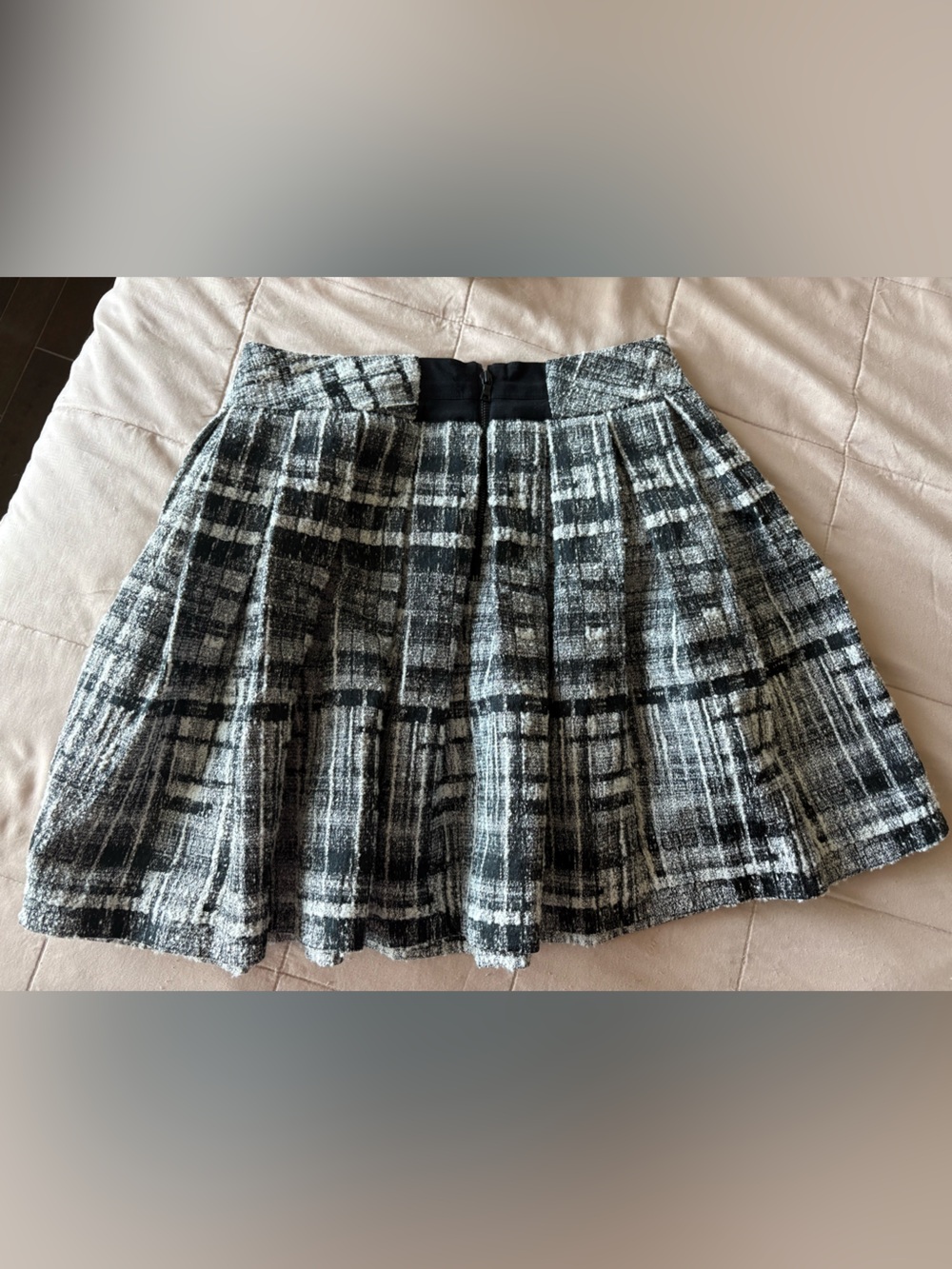 Alice & Olivia Wool Blend Plaid Skirt